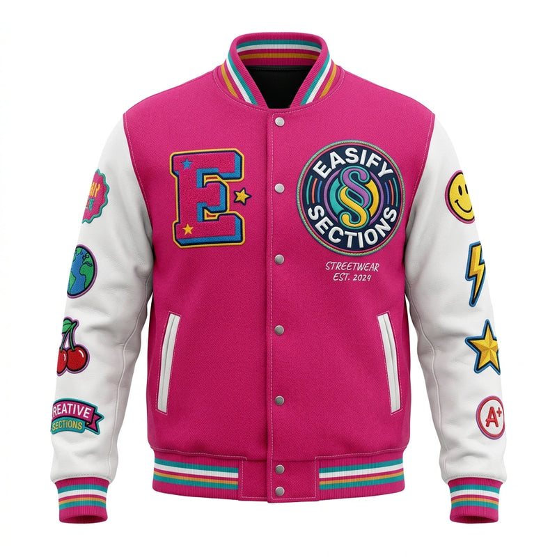 Pink Pop Varsity Jacket