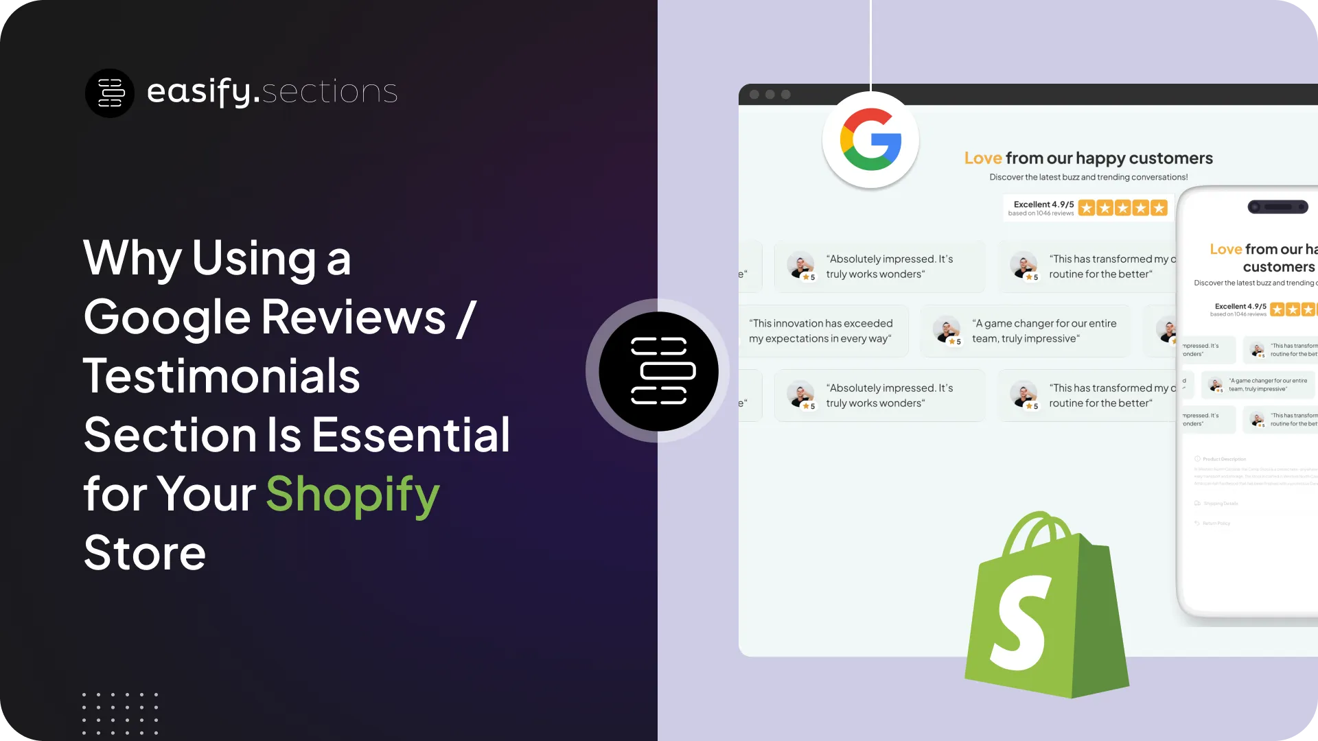 Why Using a Google Reviews / Testimonials Section Is Essential for Your Shopify Store