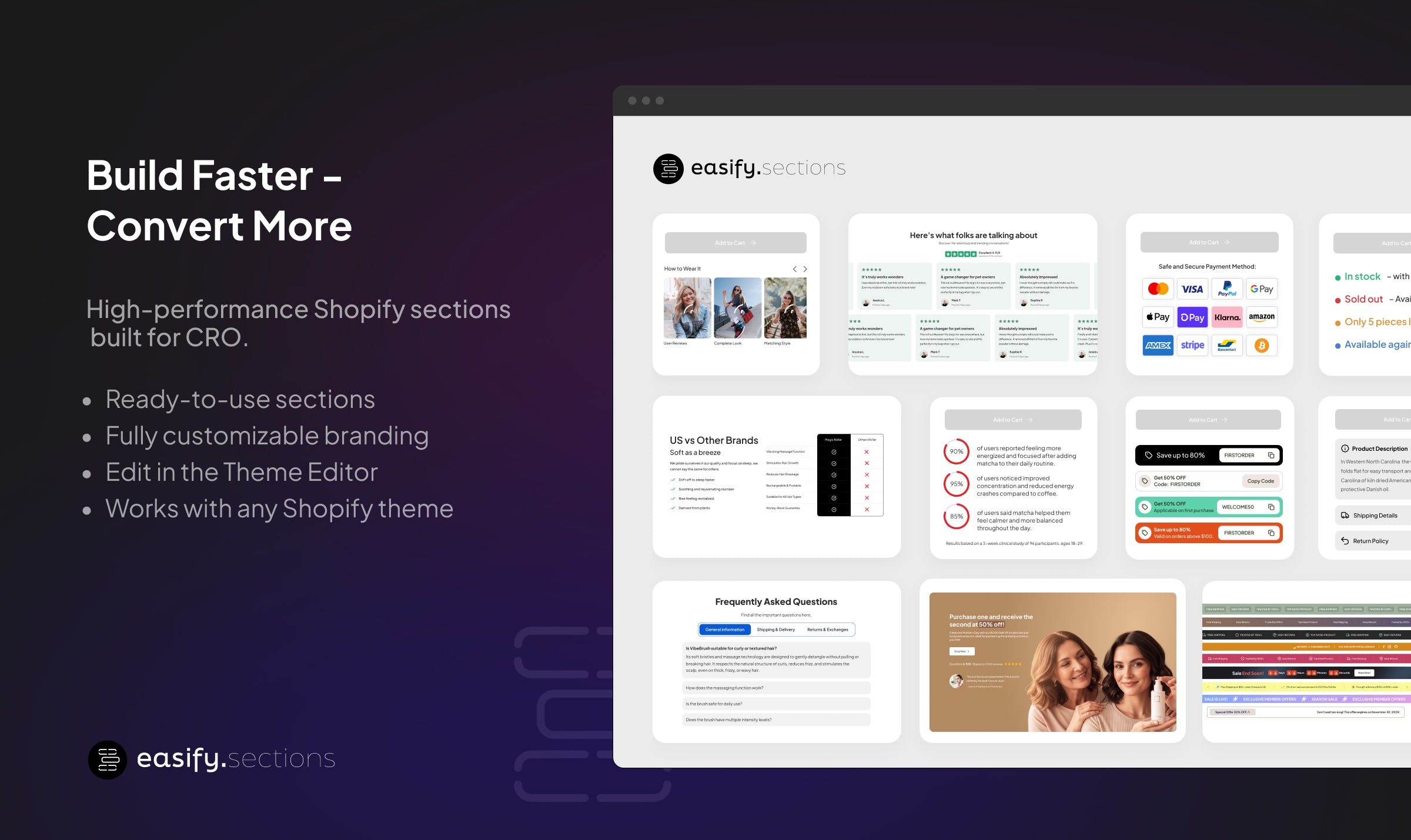 All Sections - Easify Sections