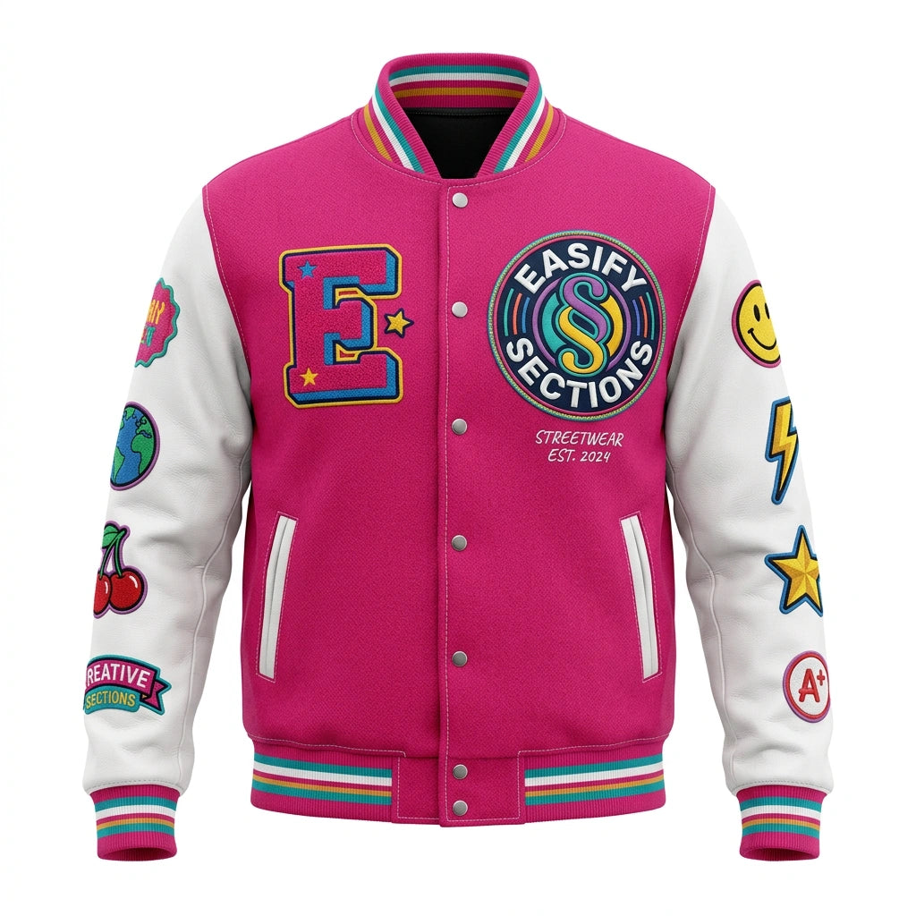 Pink Pop Varsity Jacket