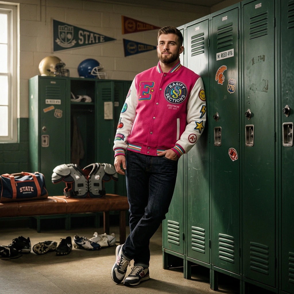 Pink Pop Varsity Jacket
